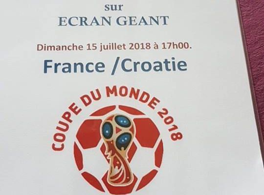 Finale France/Croatie sur écran géant à Thoiré sur Dinan