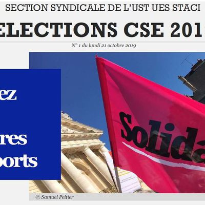 Elections CSE 2019 : Rejoignez l'UST