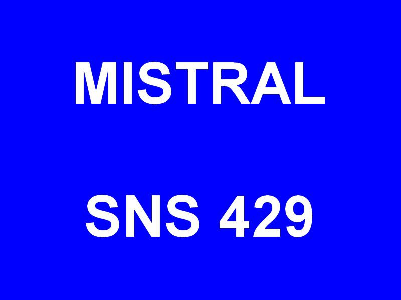 MISTRAL , SNS 429 a quai dans le port de Saint Mandrier le 10 janvier 2023