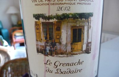 I.G.P. du Mont Baudile rouge: Domaine Supply-Royer "La Grenache du Badaire", 2012 - 12/20.