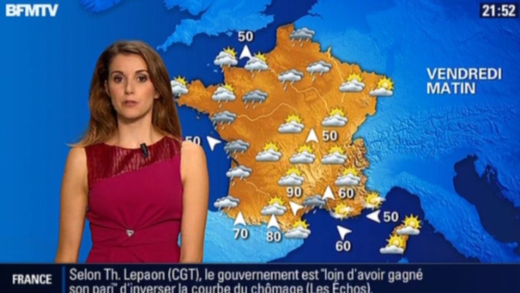 2014 10 24 - 21H50 - FANNY AGOSTINI - BFM TV - LA METEO