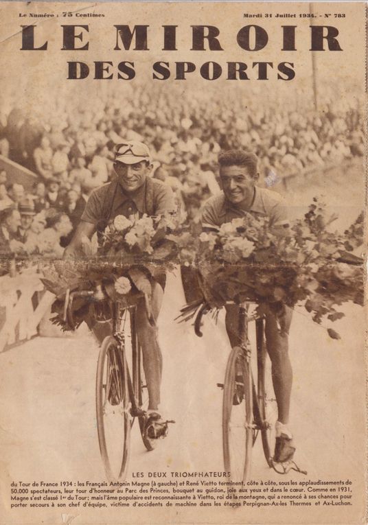 scans des journaux miroir des sports tour de france 1934