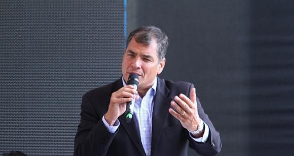 Ecuadorian president said that poverty is not the result of resource scarcity, but of exclusion. Photo: Andes