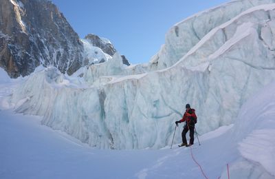 Alpinisme hivernal 2014 (dernière partie) ... le col des Grandes Jorasses