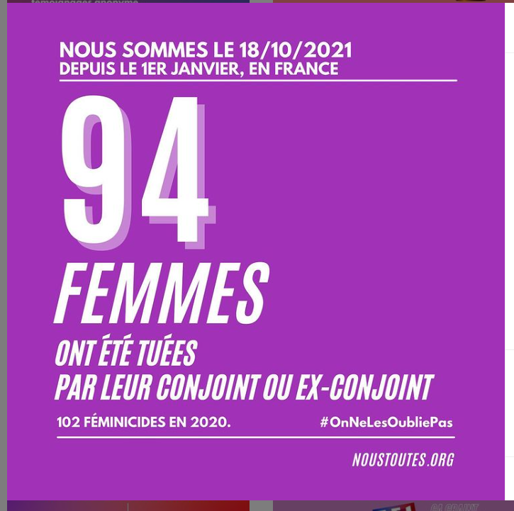 105  FEMMES TUEES PAR  SON  CONJOINTS EN  2021
