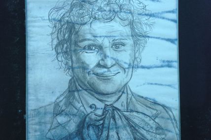 Photo: 6th Doctor sketch from 1988 destroyed by...