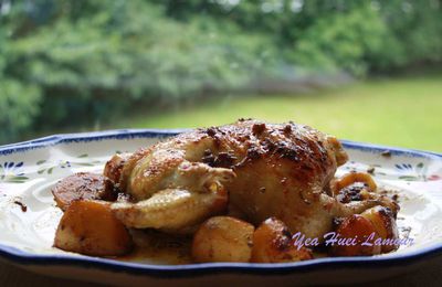 Coquelet jaune rôti à sept-épices japonaise et sauge