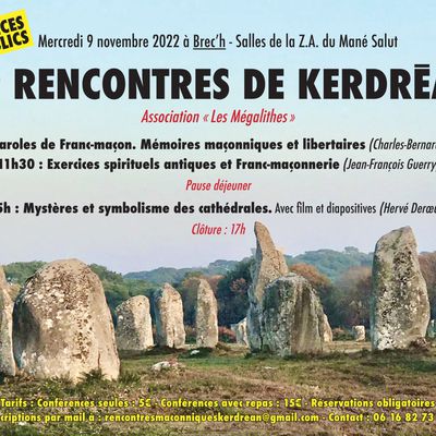 COMMUNIQUÉ : 4èmes RENCONTRES DE KERDRÉAN - DERNIÈRE COMMUNICATION
