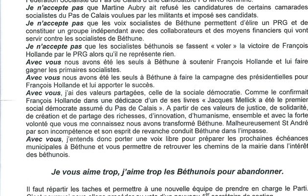 les multiples bonnes raisons du choix de Jacques Mellick