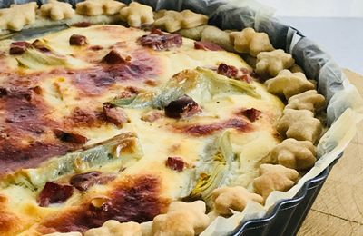 Quiche con Carciofi, Salame e Provola Affumicata 