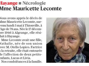 Décès en 2025 à Algrange ou d'anciens algrangeois(es)