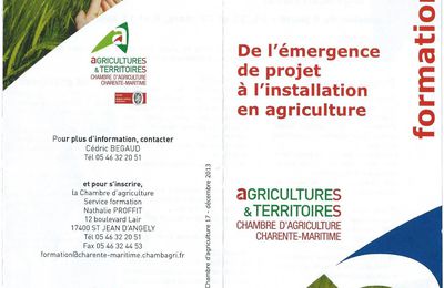 Formation "De l'émergence de projet à l'installation en agriculture"