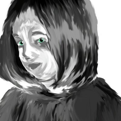 Fillette aux yeux verts