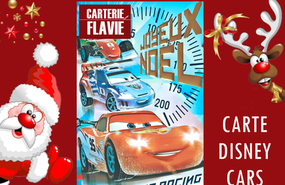 Ma carte de Noël - idée du jour 🙂, carte Disney Cars