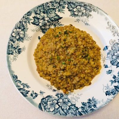 Dhal de lentilles lait de coco et curry