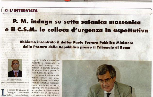  Magazine Carabinieri d'Italia intervista Paolo Ferraro