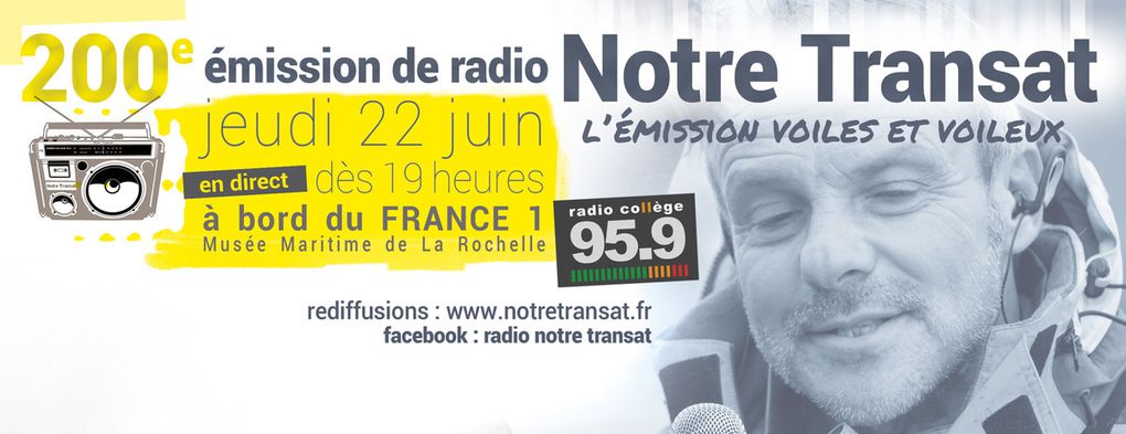 La 200ème émission de radio notre transat en direct du bar du France 1 (le jour du retour de Notre Dame des Flots)