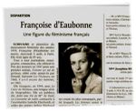 Françoise dEaubonne, femme réfractaire