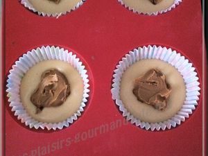 Cupcakes spéculoos avec coeur fondant