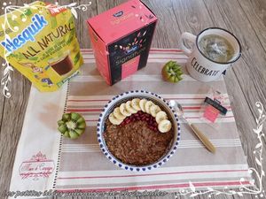 Porridge banane chocolat