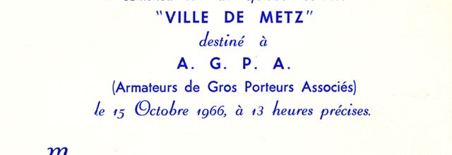 Lancement du ville de Metz en 1968