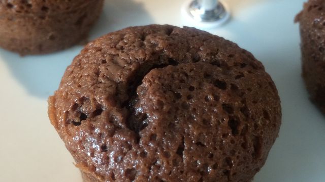 Muffins au chocolat au lait, coeur mini bouchée Côte d'Or