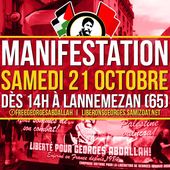 Tous ensemble à Lannemezan samedi 21 octobre | Libérons Georges Abdallah !