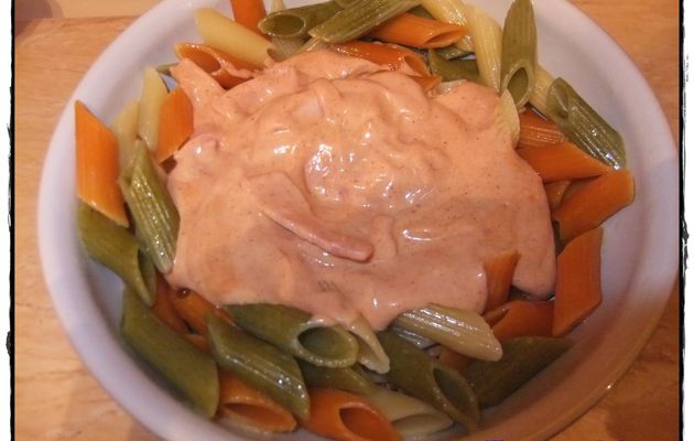 Recette: Pâtes au jambon sauce paprika