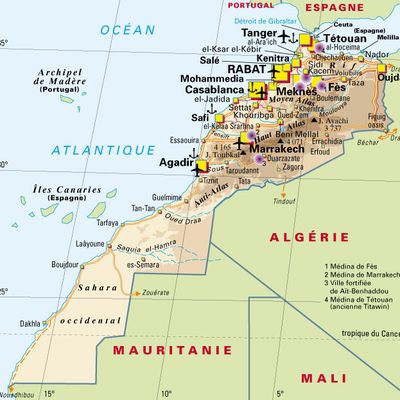 MAROC : carte et itinéraire