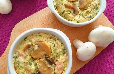 Clafoutis aux champignons et Bacon