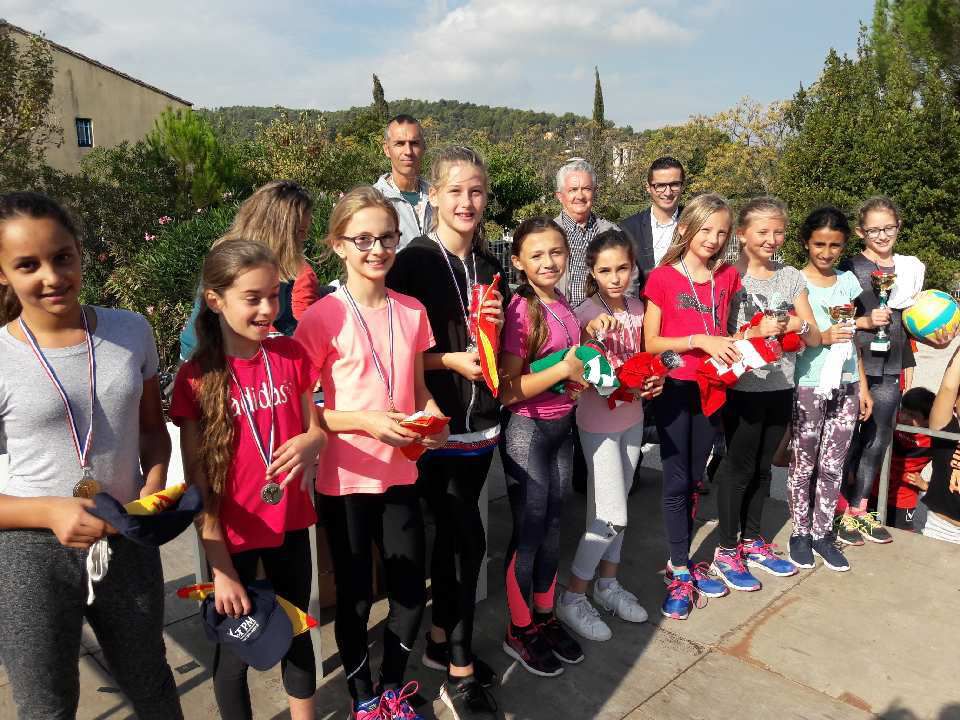 Les podiums du cross du collège 2017