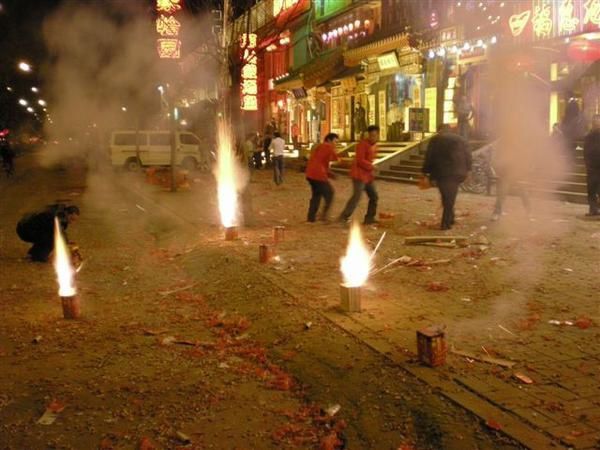 La fête des pétards en chine
