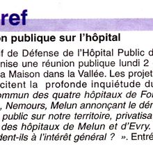 Lu dans la presse locale ... Réunion publique, lundi 2 décembre 2013