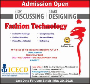 ICECD – Fashion Technology Courses Admissions Open May 2016