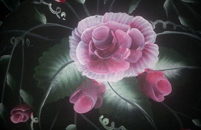 Tableau oval avec des Roses