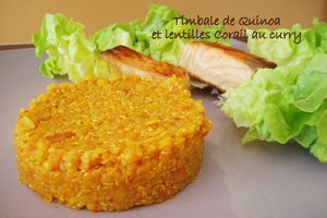 Timbale de quinoa et lentilles corail au curry: version Cook'in