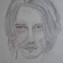 portrait Johnny Depp - dessin au crayon