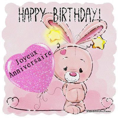 Gif Scintillant Happy Birthday Joyeux Anniversaire Enfant Les Gifs Animes De Dentelledelune