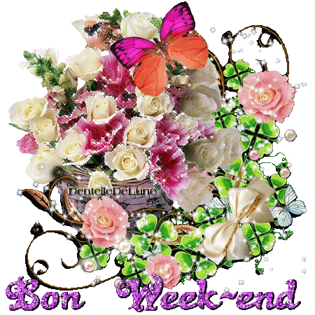 gif-scintillant-bon-week-end-avec-panier-de-fleurs-et-papillon