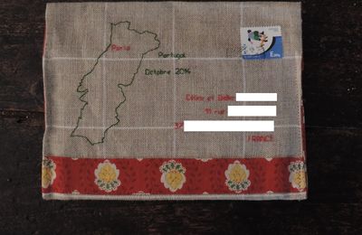 Une enveloppe brodée du Portugal