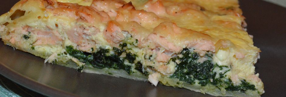 Quiche au saumon et épinards