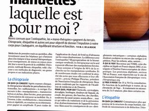 THERAPIES MANUELLES : laquelle choisir?