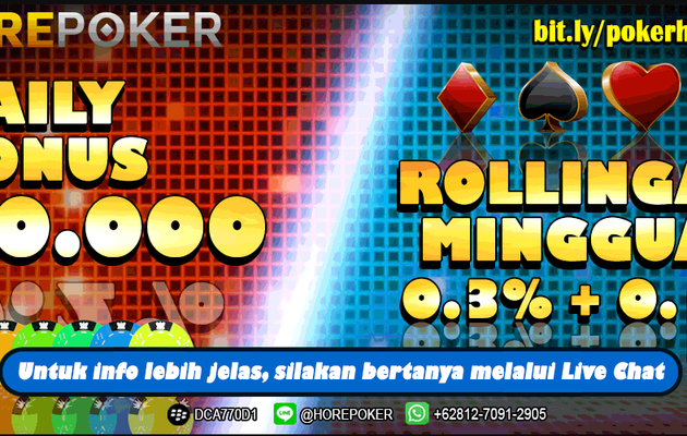 IDN Poker | Deposit Via OVO | Bonus Rollinggan Harian 50.000
