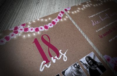 La carte anniversaire 18 ans de Maéva : floral 
