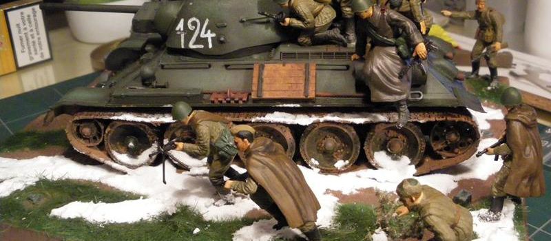 Diorama n°23 Troupes russes en action