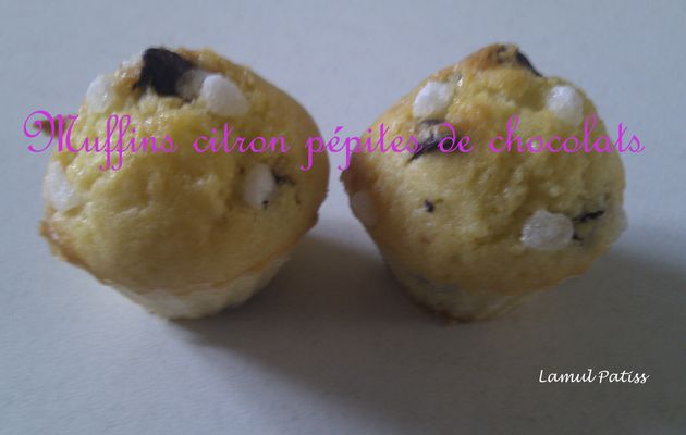 Muffins citron et pépites de chocolat