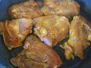 Poulet mariné sauce basque au curry