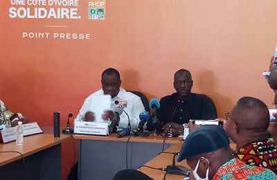 POINT DE PRESSE DU RHDP DU 22 NOVEMBRE 2020 / RHDP PRESS BRIEFING OF NOVEMBER 22nd, 2020