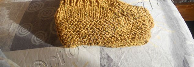 chausson adulte au tricot