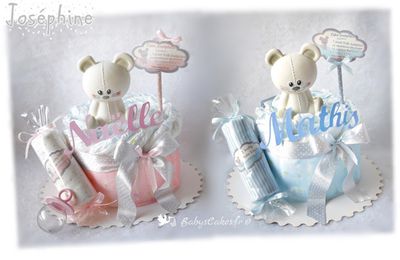 Cadeau de naissance - Joséphine la souris en mini cake